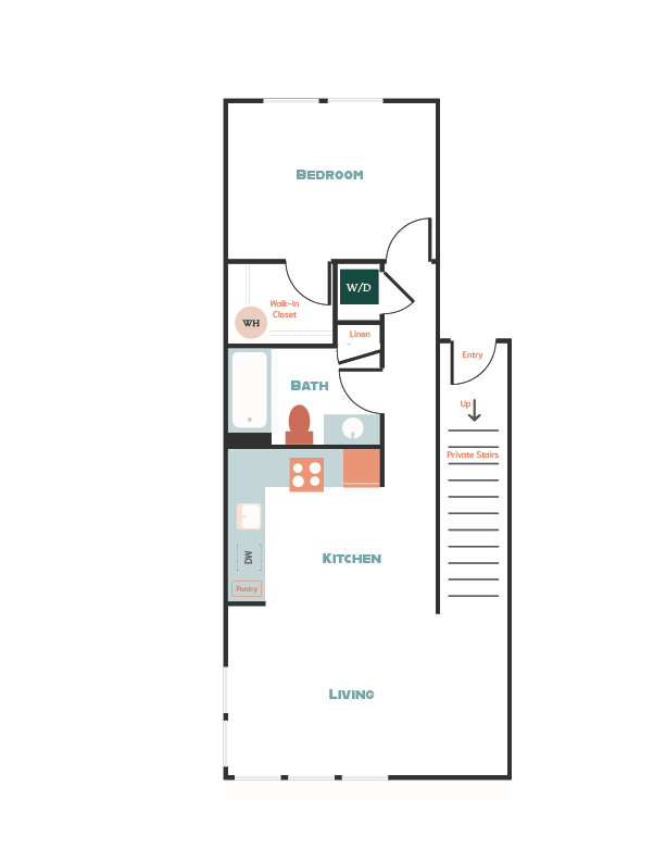 1x1 A6 5-203 floor plan